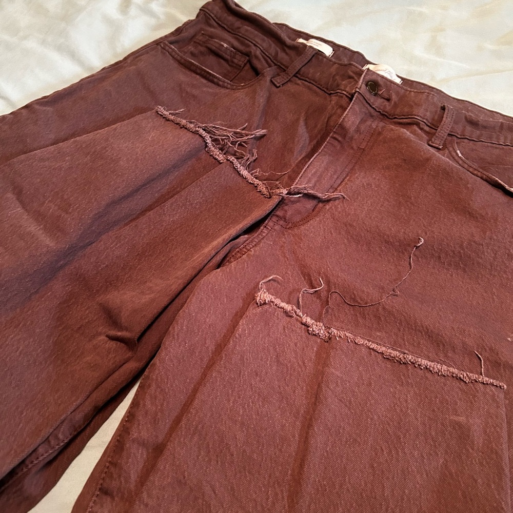 Raisin/rust colored jeans